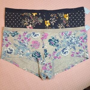 Cacique 2pk Signature Cotton Boyshort Panties Plus Size 26/28